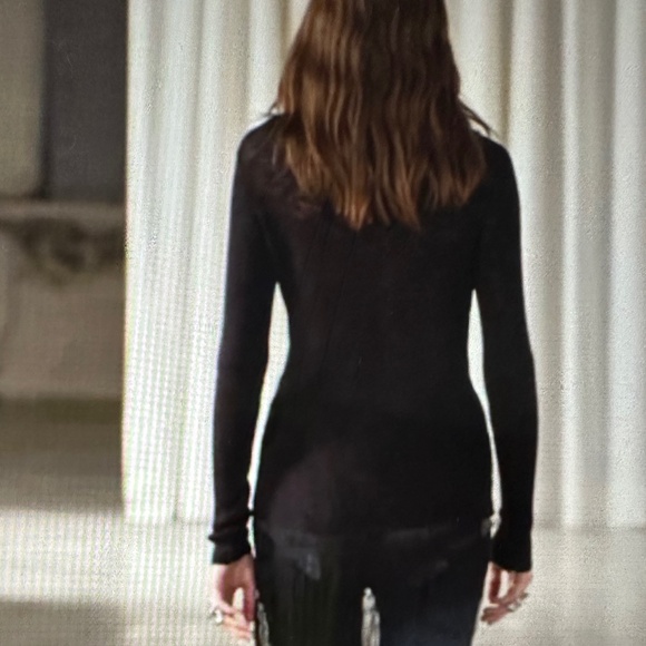 ZARA Sheer turtleneck knit Top. NWT - Picture 3 of 6